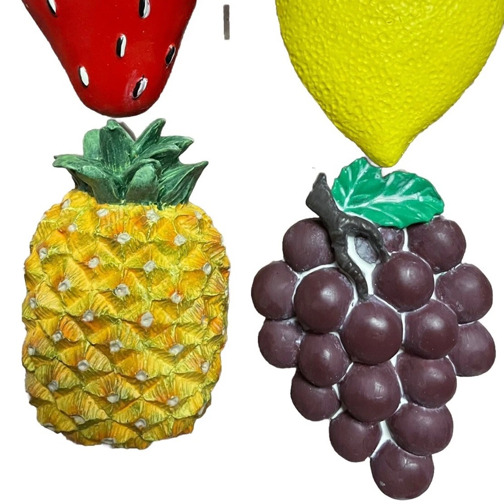 Source Unknown Fruit-Themed Dinnerware Set - Red, Yellow, Green, Purple